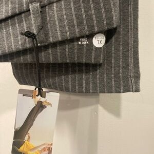 Betabrand gray pinstripe dress pant yoga pants (DPYP)